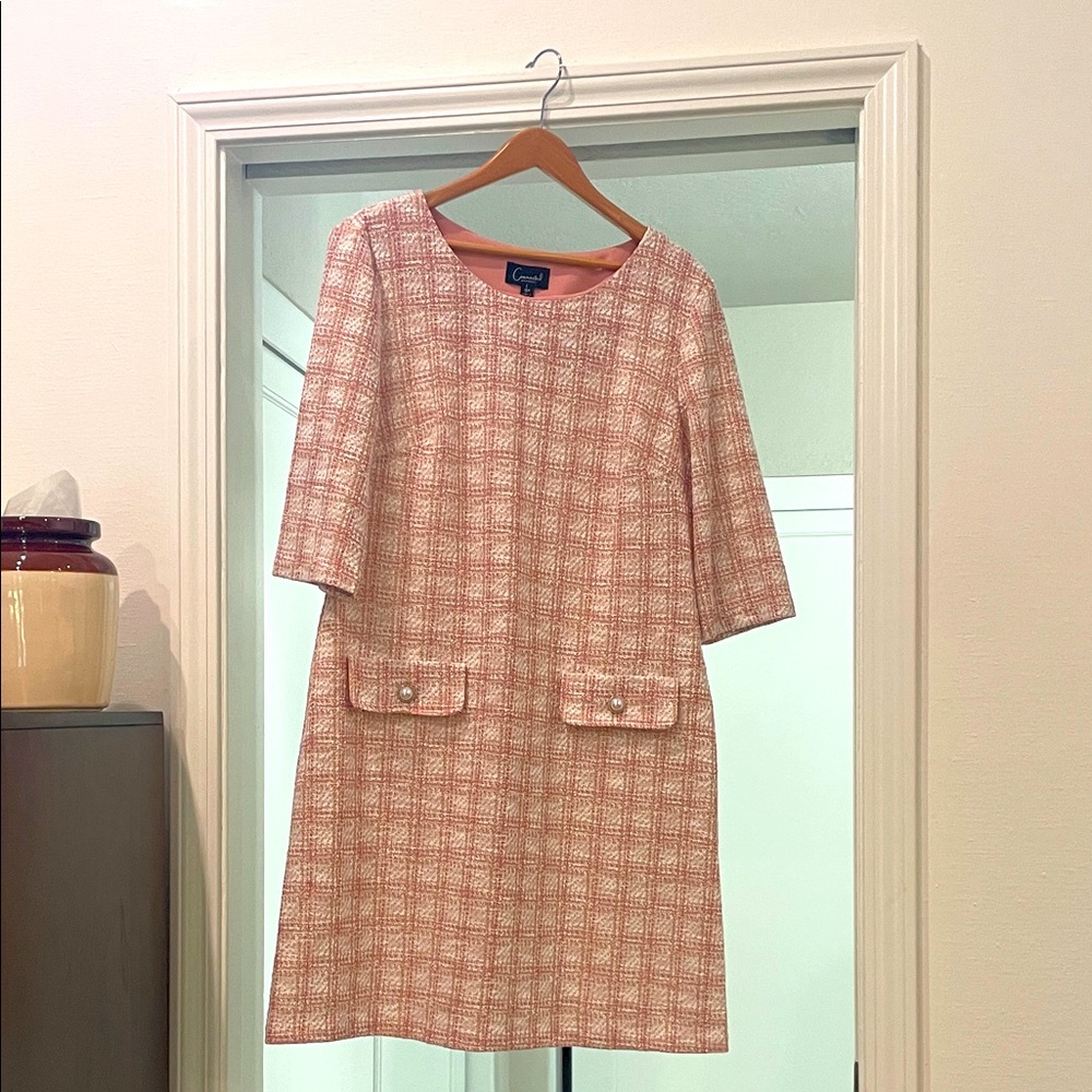 Long Sleeve Pink Tweed Dress, never worn, brand new with tags